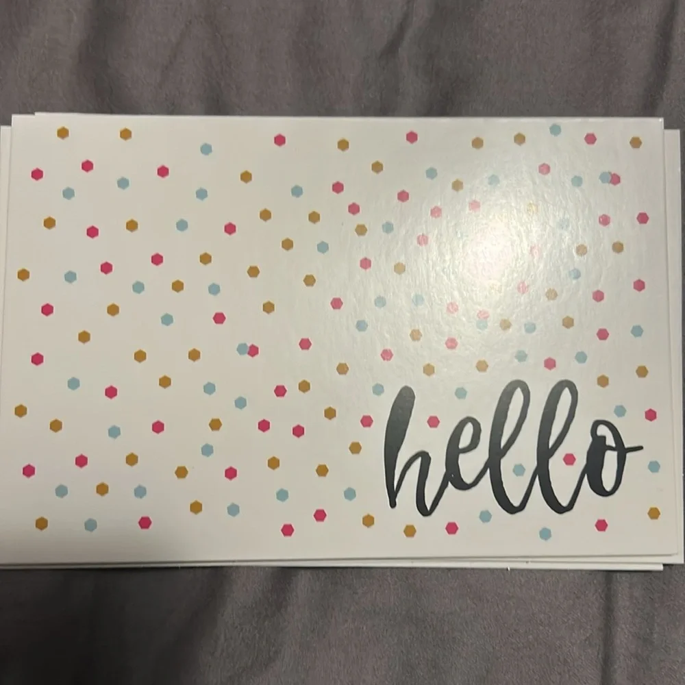 Set of 48 hello cards